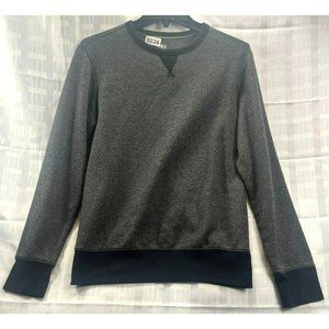 athletic, men sweater, long sleeve, color gray black, size xxl (18)